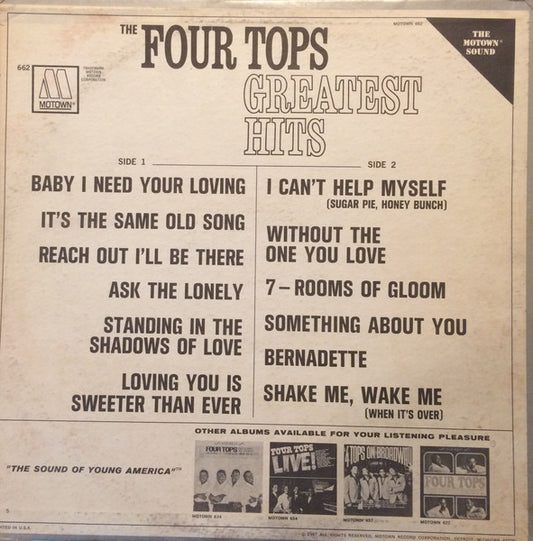 Four Tops : Greatest Hits (LP, Comp, Hol)