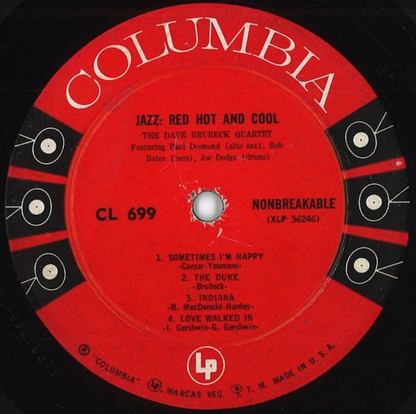 The Dave Brubeck Quartet : Jazz: Red Hot And Cool (LP, Album, Hol)