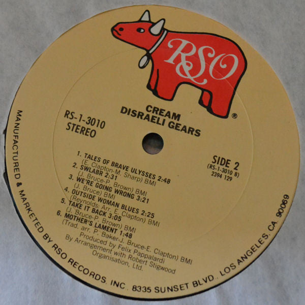 Cream (2) : Disraeli Gears (LP, Album, RE, Pit)