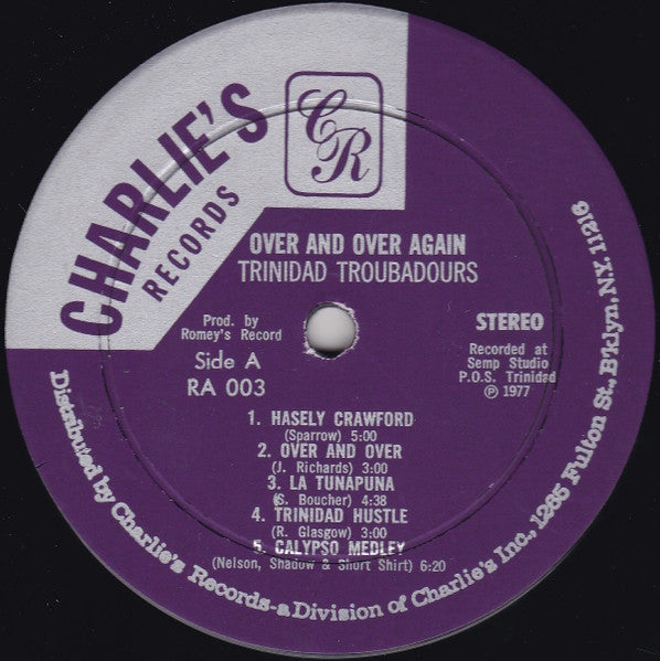 Trinidad Troubadors* With Tony Ricardo : Over & Over (LP)
