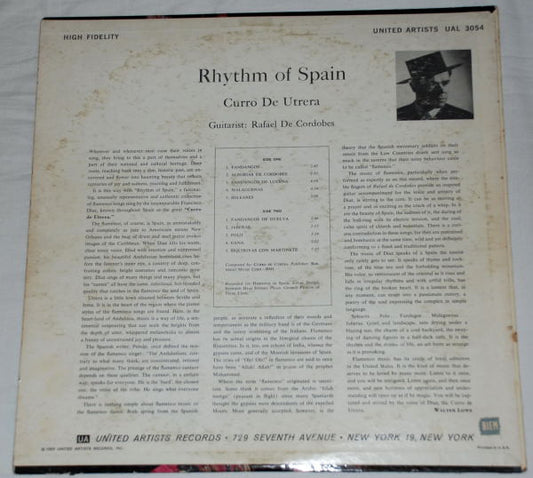 Curro de Utrera : Rhythm Of Spain (LP, Album, Mono)