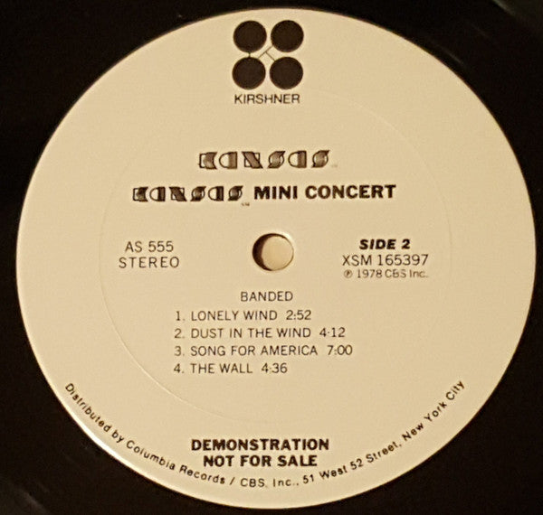 Kansas (2) : Two For The Show (Special Limited Edition) (LP, Ltd, Promo, Smplr)