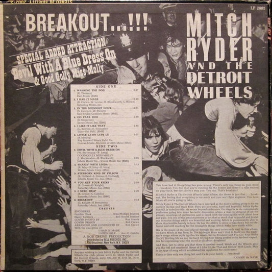 Mitch Ryder And The Detroit Wheels* : Breakout...!!! (LP, Album, Mono, Gre)