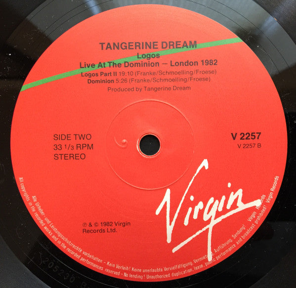 Tangerine Dream : Logos Live (LP, Album)