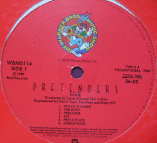 Pretenders* : Live (LP, Promo, Transcription)