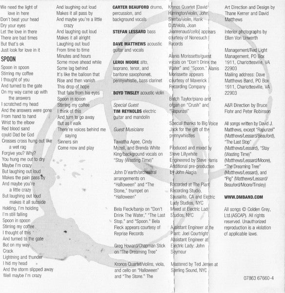 Dave Matthews Band : Before These Crowded Streets (Cass, Album)