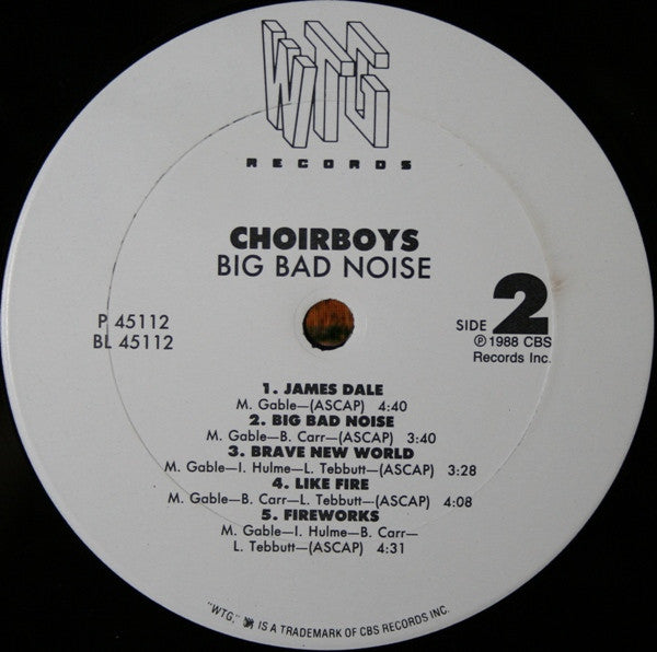 Choirboys : Big Bad Noise (LP, Album, Promo)