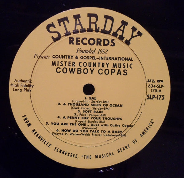 Cowboy Copas : Mister Country Music (LP, Album)