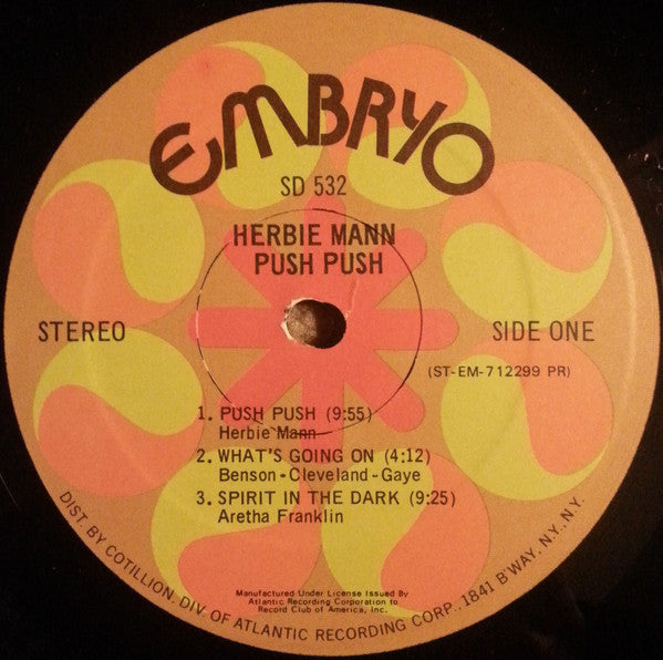 Herbie Mann : Push Push (LP, Album, Club, PR )