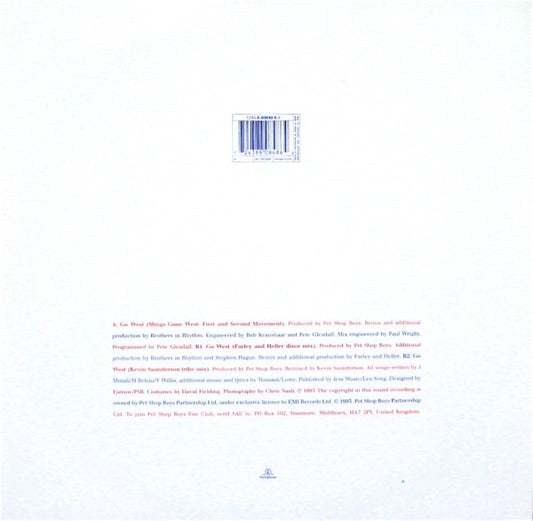 Pet Shop Boys : Go West (12", Single)