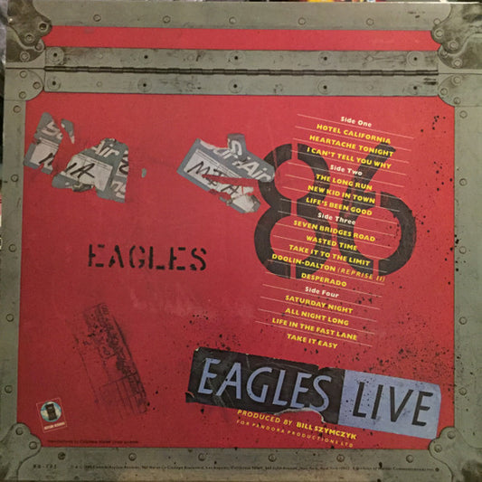 Eagles : Eagles Live (2xLP, Album, Club, Col)