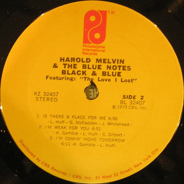 Harold Melvin & The Blue Notes* : Black & Blue Featuring: The Love I Lost (LP, Album, Pit)