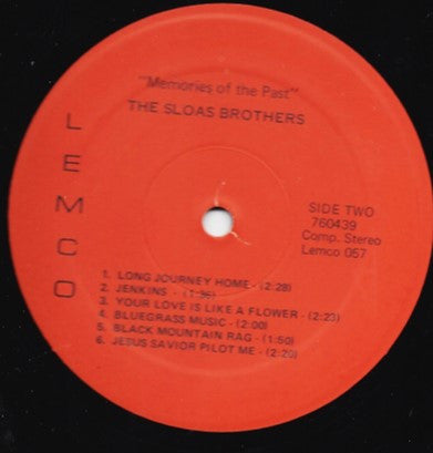 The Sloas Brothers : Memories Of The Past (LP, Album)