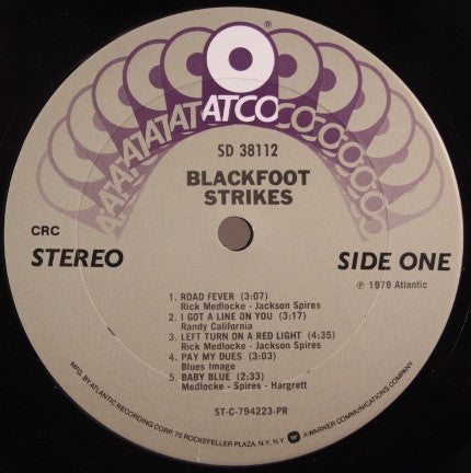 Blackfoot (3) : Strikes (LP, Album, Club, CRC)