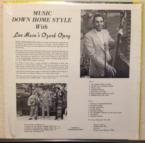 Lee Mace's Ozark Opry : Music Down Home Style (LP, Album)