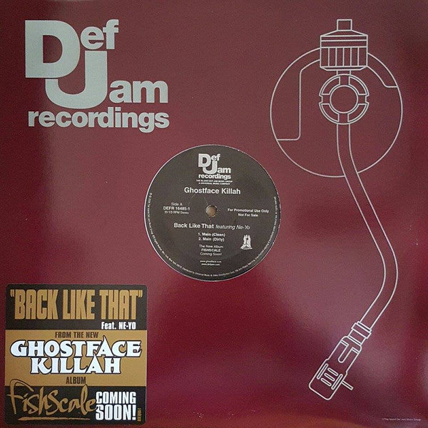 Ghostface Killah : Back Like That (12", Promo)