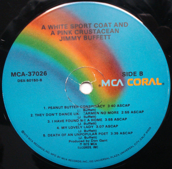 Jimmy Buffett : A White Sport Coat And A Pink Crustacean (LP, Album, RE, Glo)