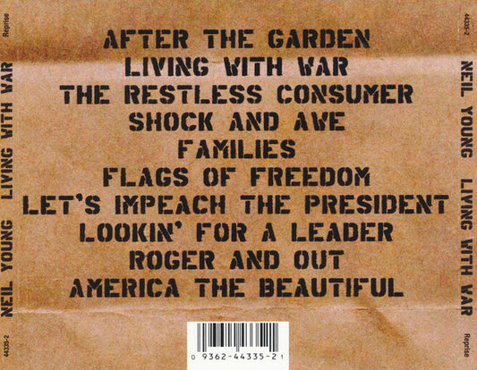 Neil Young : Living With War (CD, Album)