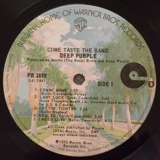 Deep Purple : Come Taste The Band (LP, Album, Pit)