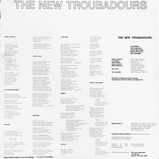 The New Troubadours : Winds Of Birth (LP)