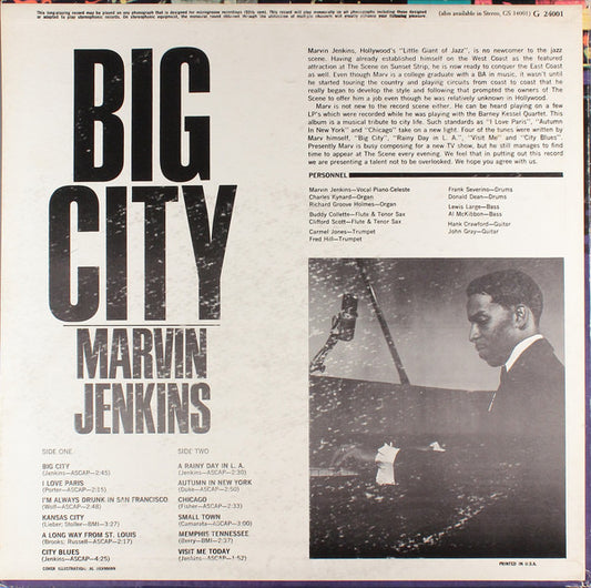 Marvin Jenkins : Big City (LP, Album, Mono)