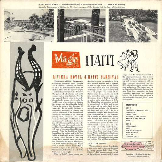 Guy Durosier : Riviera Hotel D'Haiti Carnival (LP, Album, Mono)