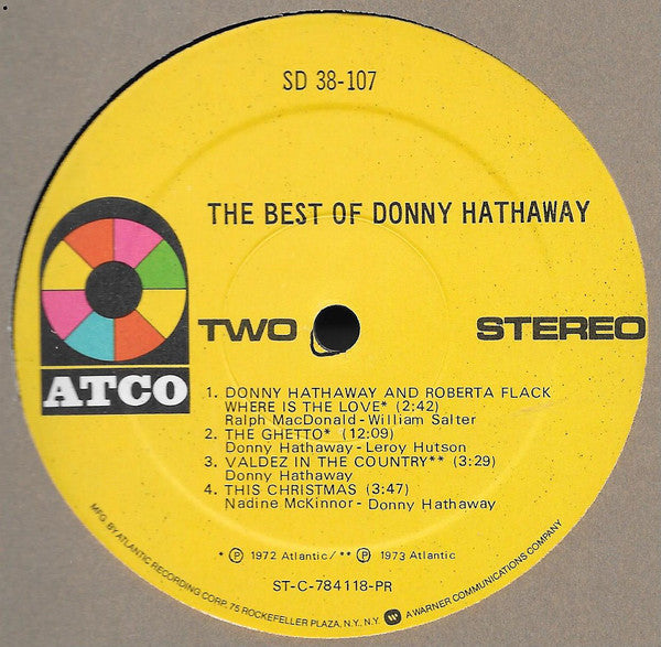 Donny Hathaway : The Best Of Donny Hathaway (LP, Comp, PR )