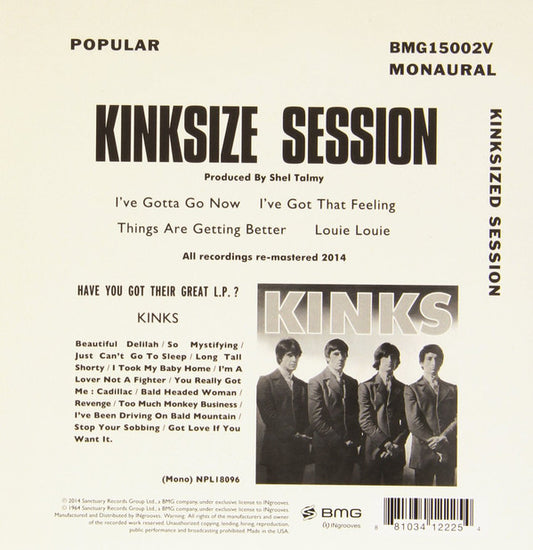 The Kinks : Kinksize Session (7", EP, RSD, RE, RM)