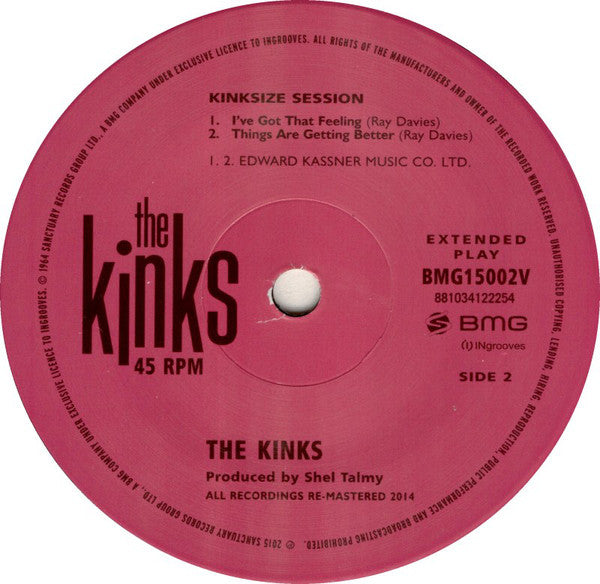 The Kinks : Kinksize Session (7", EP, RSD, RE, RM)