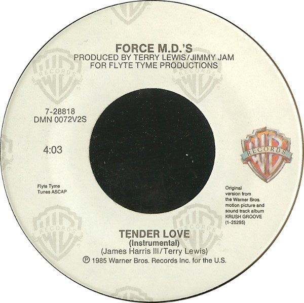 Force M.D.'s* : Tender Love (7", Single, Spe)