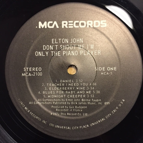 Elton John : Don't Shoot Me, I'm Only The Piano Player (LP, Album, Gat)