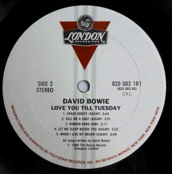 David Bowie : Love You Till Tuesday (LP, Comp, Club)