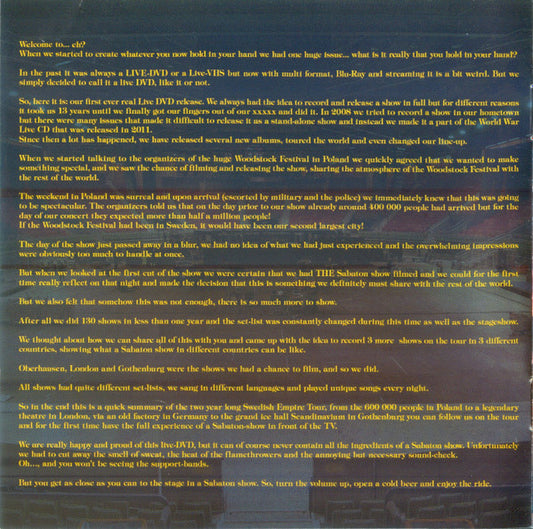 Sabaton : Swedish Empire Live (DVD-V, NTSC + CD, Album)