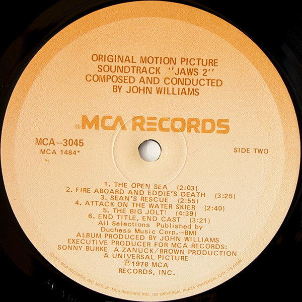 John Williams (4) : Jaws 2 - The Original Motion Picture Soundtrack (LP, Album)