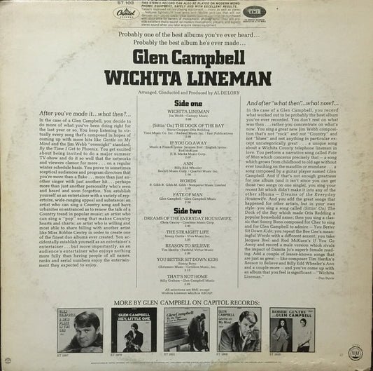 Glen Campbell : Wichita Lineman (LP, Album, RE, Scr)