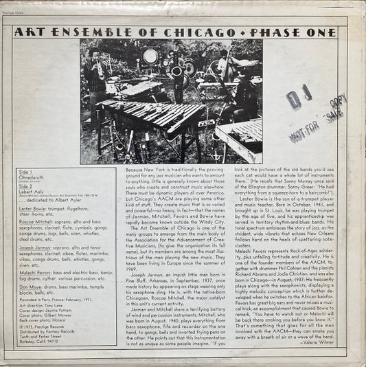 Art Ensemble Of Chicago* : Phase One (LP, Album, Promo, RE)