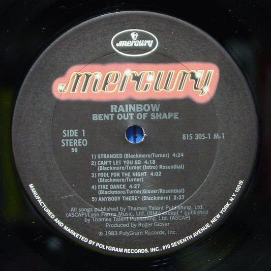 Rainbow : Bent Out Of Shape (LP, Album, Club)