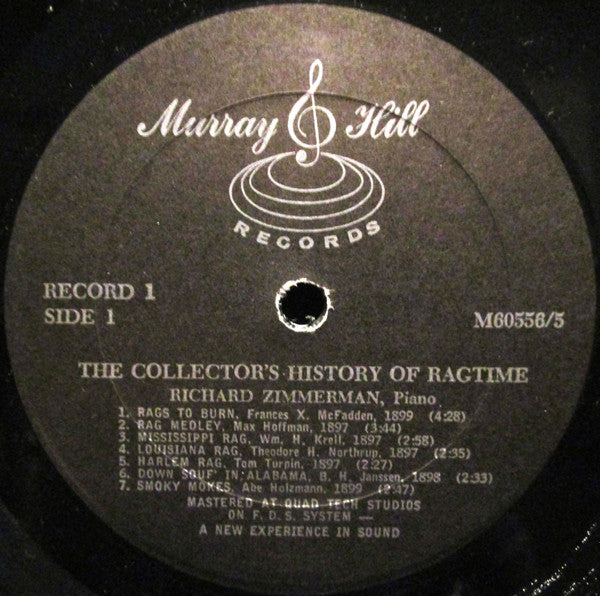 Richard Zimmerman : The Collector's History of Ragtime (5xLP, Comp)