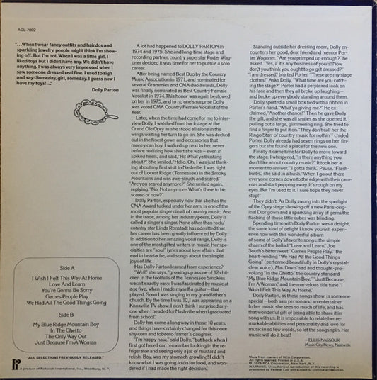 Dolly Parton : I Wish I Felt This Way At Home (LP, Comp)