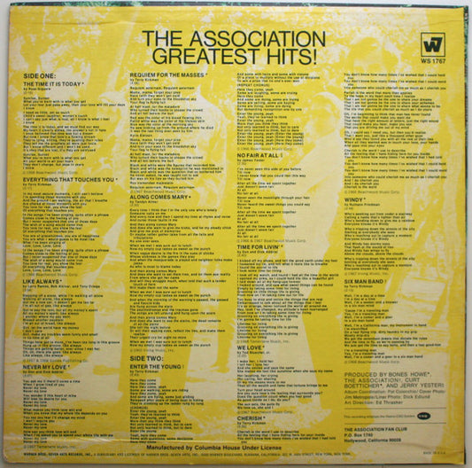 The Association (2) : Greatest Hits! (LP, Album, Comp, Club, RE, Col)
