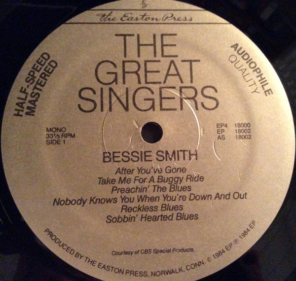 Bessie Smith, Billie Holiday : The Great Singers (4xLP, Comp, Mono + Box)