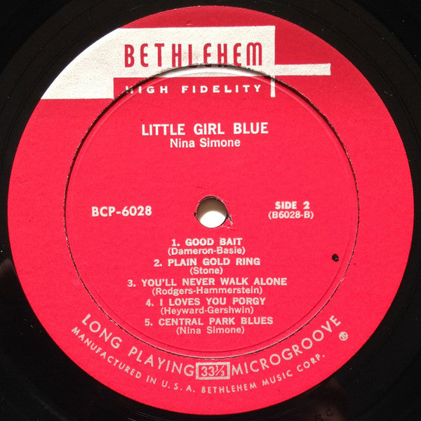 Nina Simone : Little Girl Blue (LP, Album, Mono)
