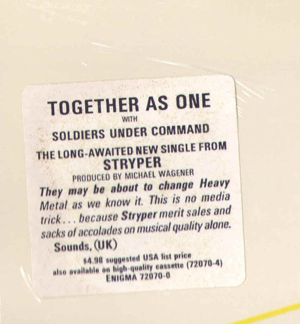Stryper : Together As One (12", Single)