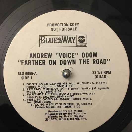 Andrew "Voice" Odom* : Farther On Down The Road (LP, Album, Promo)