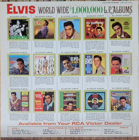 Elvis Presley : Elvis For Everyone! (LP, Album, Mono, Ind)