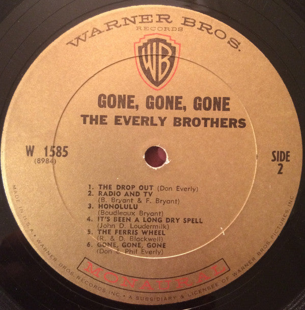 The Everly Brothers* : Gone, Gone, Gone (LP, Album, Mono, Pit)