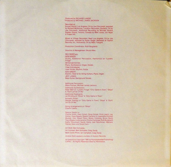 Red Rider : As Far As Siam (LP, Album, Win)