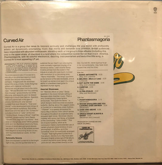 Curved Air : Phantasmagoria (LP, Album, Promo)