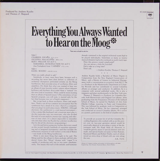 The Mighty Moog : Everything You Always Wanted To Hear On The Moog (But Were Afraid To Ask For) (LP, Album)