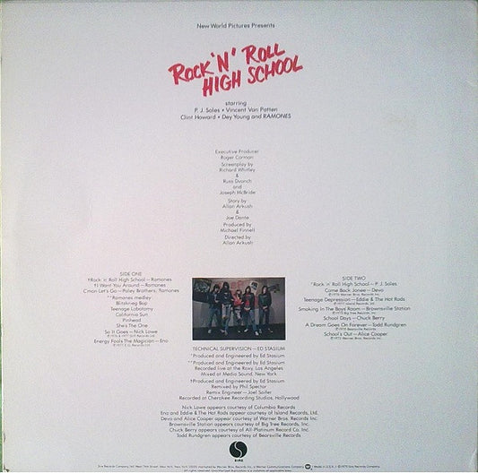 Various : Rock 'N' Roll High School (Music From The Original Motion Picture Soundtrack) (LP, Comp, Jac)